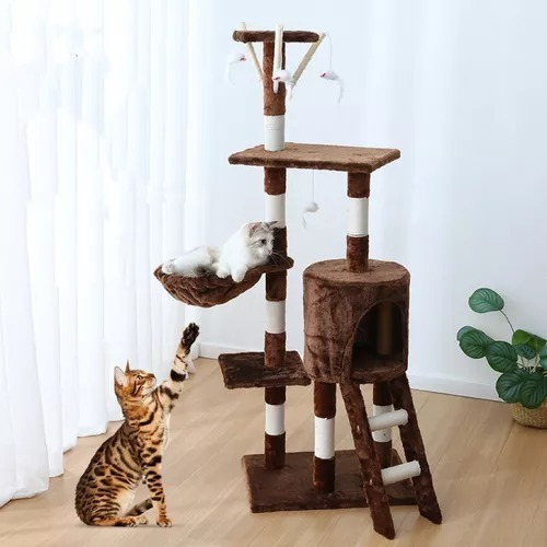 Rascador Tipo Árbol Para Gatos Xl (5 Niveles) Interactivos 