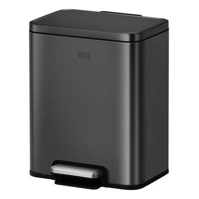 Bote Basura Tapa Acero Inoxidable Eko 12 L Pedal Color Metalico | Meses sin interés