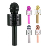 Microfone De Alto-falante Sem Fio Bluetooth Karaoke, Cor Preta