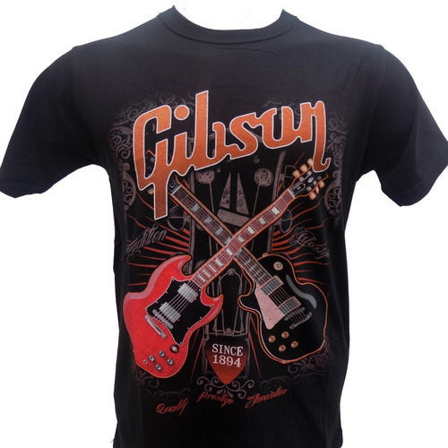 Remeras Xxl Xxxl Gibson Fender Guitarras Instrumentos Rock