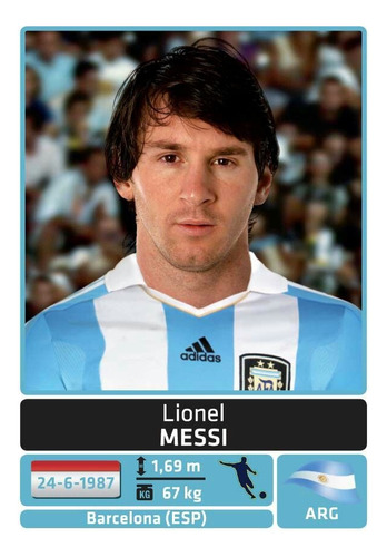 Figurita Messi Copa América 2011 Nueva