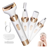 Depiladora Electrica Recargable De Facial Para Mujer 4 En 1