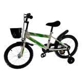 Bicicleta Infantil Aro 16 Com Cestinha Elite Cor Branca