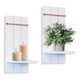 Hpc Decor - Juego De 2 Candelabros De Pared Hechos A Mano, D