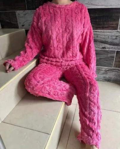 Pijamas Polar De Damas  Invierno Diseño Trenzado