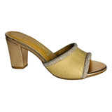 Sandalia Vizzano Mujer Zueco Fiesta Taco Ancho 8cm 6262.1214