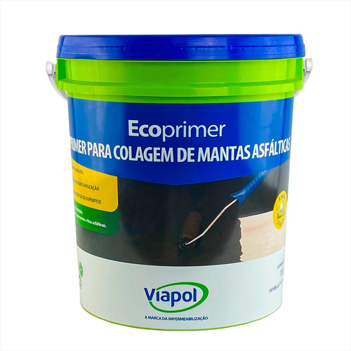 Manta Asfáltica Primer Eco Viapol Base Água 18l