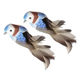 10x2pcs Colores Artificiales Plumas Espuma Pájaros Jardín