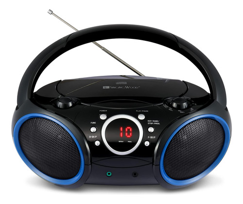 Reproductor De Musica Singingwood Sbx030c-bu Negro Con Azul