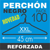Perchas De Alambre - Perchón X100 Reforzada - Color Negro