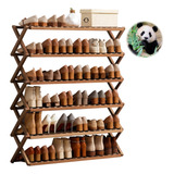 Zapatera 6 Pisos Organizador Closet Bamboo Almacenamiento X 