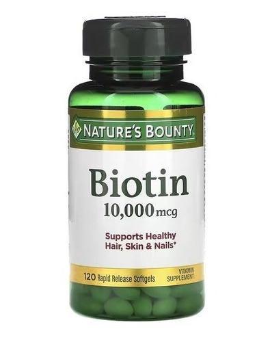 Natures Bounty | Biotin I 10,000mcg I 120 Softgeles I Usa