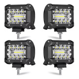 Barra De Luz Led Faros Para Autos 20 Led 60w 4 Pulgadas 4pcs