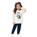 Conjunto Moletom Infantil Feminino Kyly 