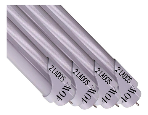 120 Lâmpada Led Tubular T8 Ho 240cm 40w 6500k Ligação 2 Lado