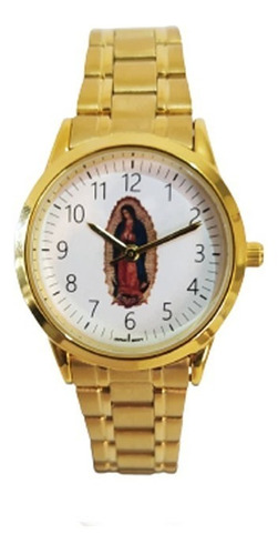 Reloj Con Logo Virgen De Guadalupe Dama Original Metal Wr