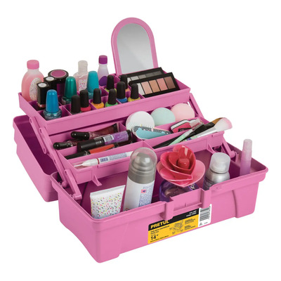 Caja Cosmetiquera 14'' Rosa\u002Fmorado Pretul 25052 | MercadoLibre