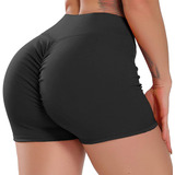 Calza Short Frunce Push Up Levanta Cola Muy Sexy Gym Running