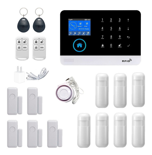 Alarma Wifi Gsm Touch Seguridad Casa Negocio Kit 13 Sensores