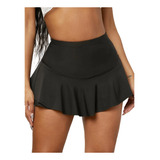 Mini Falda Short Casual Corta Skort Sexy Lisa Plisada Olan 