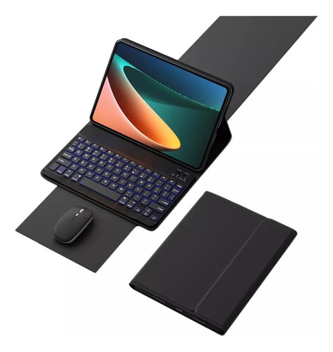 Funda Teclado Iluminado Mouse Para Galaxy Tab S9+ 12.4inch Ñ