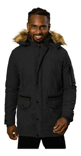 Campera Parka Hombre Invierno Corderito Gabardina Piel Frio