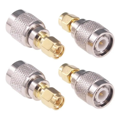 Adaptador Coaxial Rfaha 4pcs Tnc Macho A Sma Macho Rf Coaxia | Parcelamento sem juros