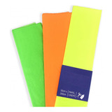 Papel Crepe Mil28 V/ Colores Fluo 50 X 200 Cm Pack X10