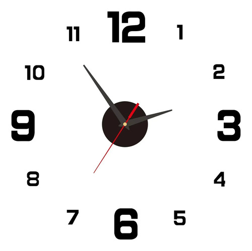 Reloj 3d Decorativo Con Espejo De Cuarzo, Acrílico, Pared, B