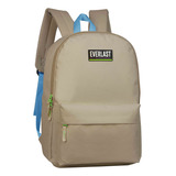 Mochila Unisex Urbana Uso Diario Everlast Liviana 27680 Full Color Beige Diseño De La Tela Liso