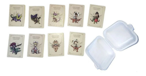 9 Amiibo Card De Monster Hunter Tamaño Mini Caja De Plastico