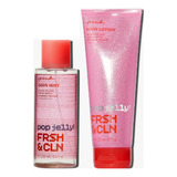 Victoria´s Secret Set Loción Y Crema Fresh & Clean Pop Jelly