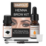 Simpout Kit De Tinte De Cejas De Henna, Kit De Color Natural