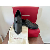 Zapatos Hombre Salvatore Ferragamo Crown Negro 9.5 Original