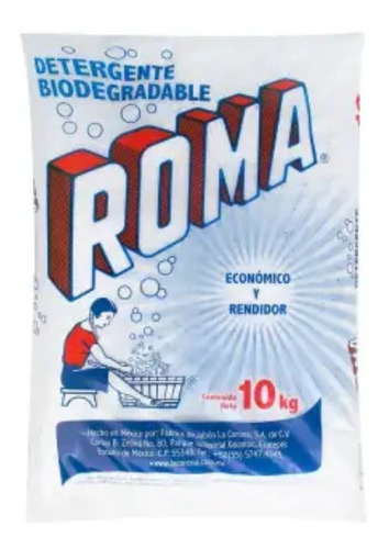 Detergente En Polvo Bolsa De Jabon Roma 10 Kg