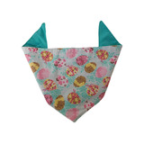 Bandana Pet De Pascoa Dupla Face Verde Com Azul- Tamanho P