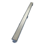 Ralo Linear Inox 2 Em 1 Piscina 6cm X 100cm Coletor Cinza