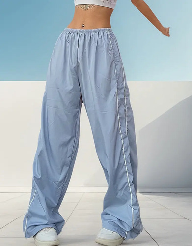 Cr Pantalones Chándal Tipo Cargo For Mujer, Casual, Algo