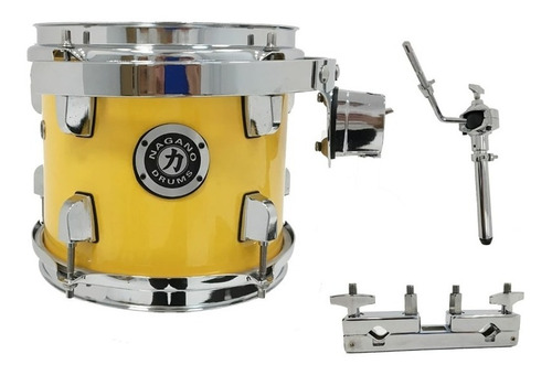 Tom Avulso 8 Bateria Nagano Concert Amarelo C/ Clamp Holder