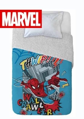 Frazada Polar Sherpa Spiderman Wall