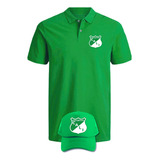 Camiseta Tipo Polo Deportivo Cali Obsequio Gorra Serie Green