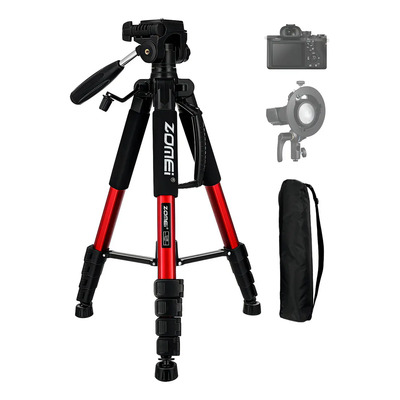 Trípodes De Cámara De Aluminio 188cm Color Rojo Fotografía Equipo Profesional Zomei Q188 | Envío gratis