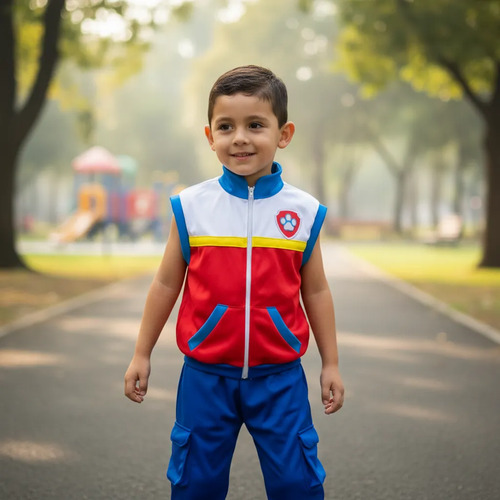 Pans + Chaleco Niño Tipo Rider Bordado Cosplay Paw Patrol