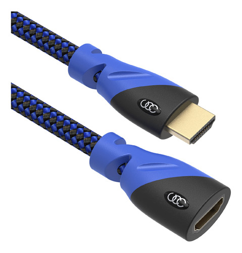 Extensor Hdmi - Macho A Hembra, Cable De Extensión - 15 Pies - Paquete De 2 - Extensor Hdmi 4k De Alta Velocidad De 15 P