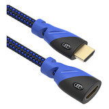 Extensor Hdmi - Macho A Hembra, Cable De Extensión - 15 Pies - Paquete De 2 - Extensor Hdmi 4k De Alta Velocidad De 15 P