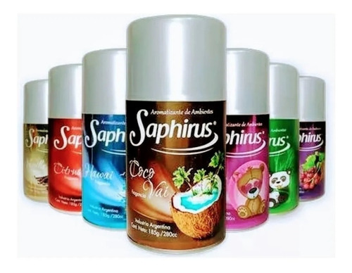 Pack De 12 Fragancias Saphirus Aerosol Aromatizador Ambiente