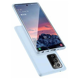 Funda Para Galaxy Note 20 Ultra Silicona/microfibra Celeste 