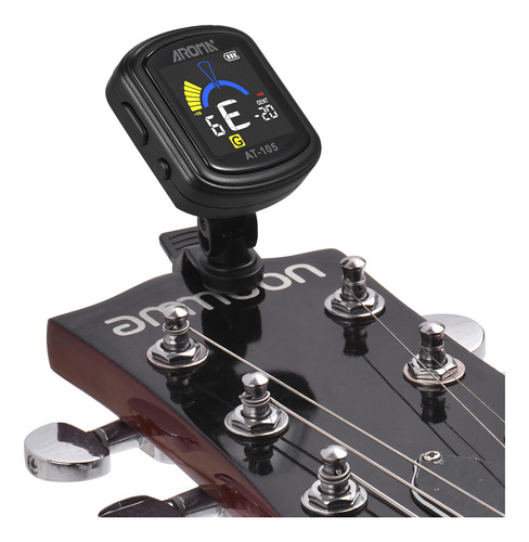 Guitarra Aroma At-105 Recargable Tuner Violin Con Clip