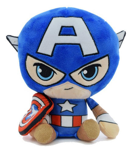 Capitan America Peluche Sentado 20 Cm Super Heroes Marvel