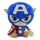Capitan America Peluche Sentado 20 Cm Super Heroes Marvel